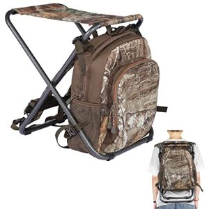 TR 3 in 1 Cooler Backpack Chair for Adults,Portable Hunting Backpack and Seat Combo, Foldable Fishing Backpack Stool,Camping Backpack Chair with Insulated Cooler Bag for Outdoor Venture Hiking Cycling